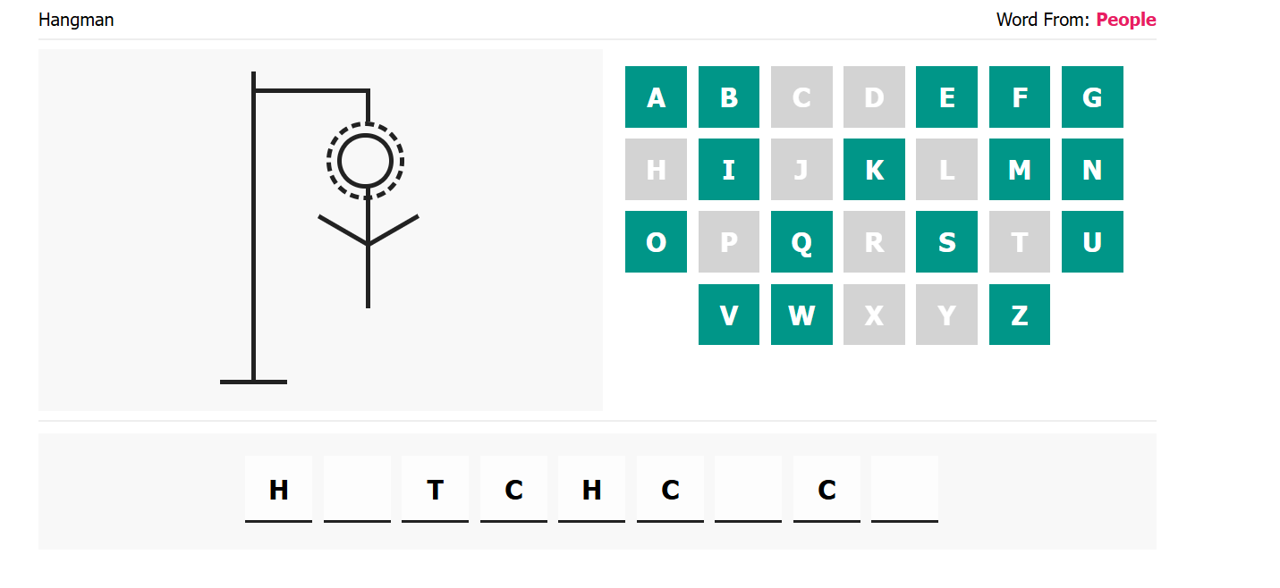 Hangman game project preview