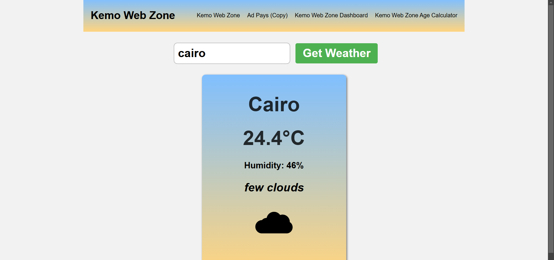 Weather App project preview